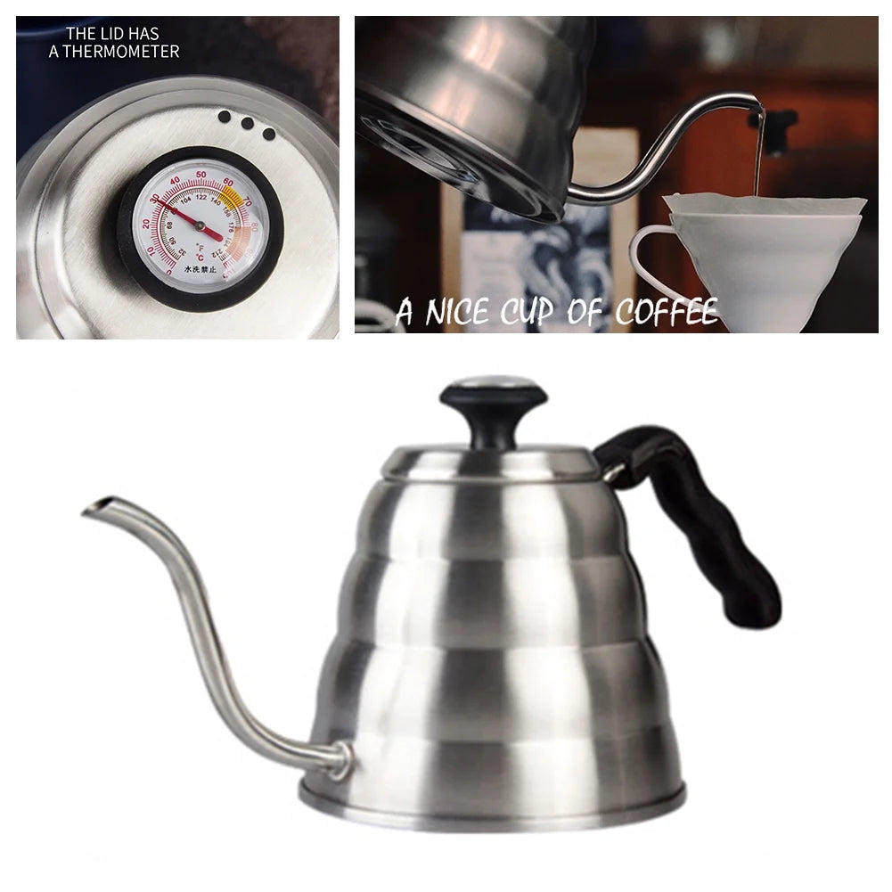 Gooseneck Spout Pour Over Kettle with Thermometer E431386