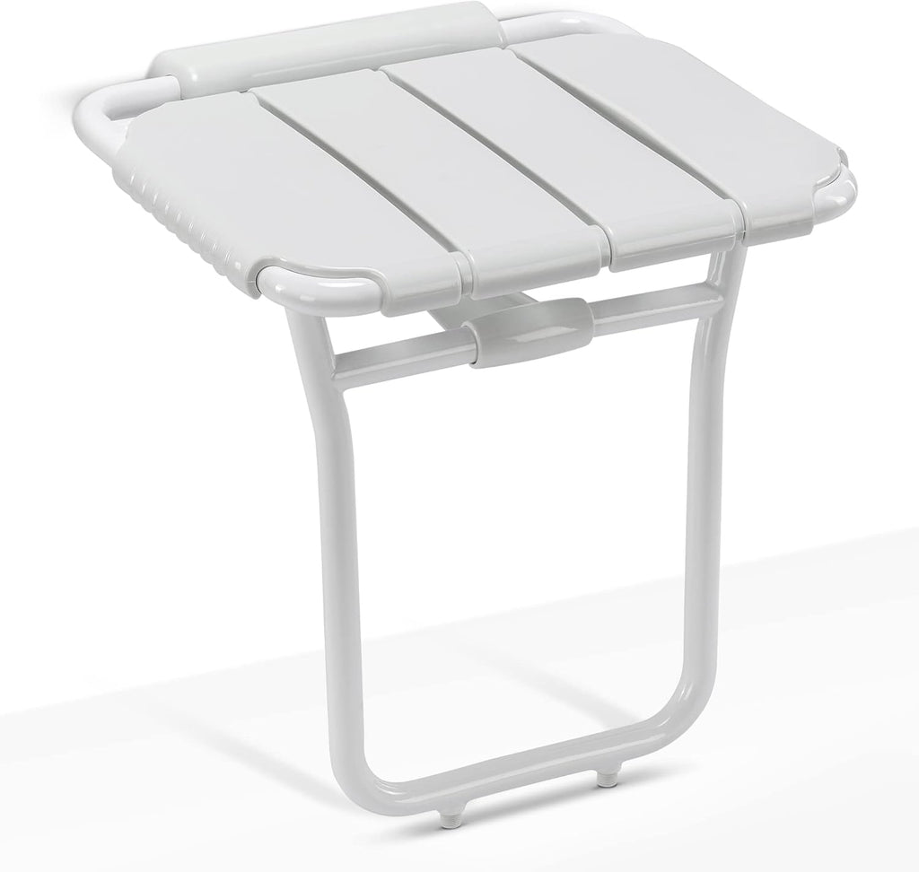 Foldable Shower Seat Bench Wall Mounted White L119