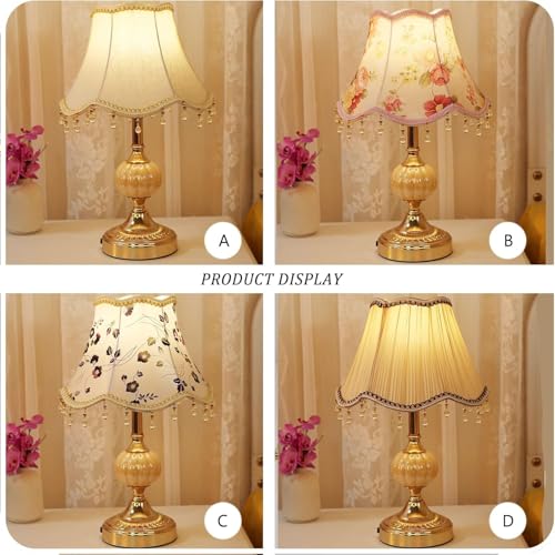 Classical Table Lamp with Fabric Drum Shade and Gold Base W2197