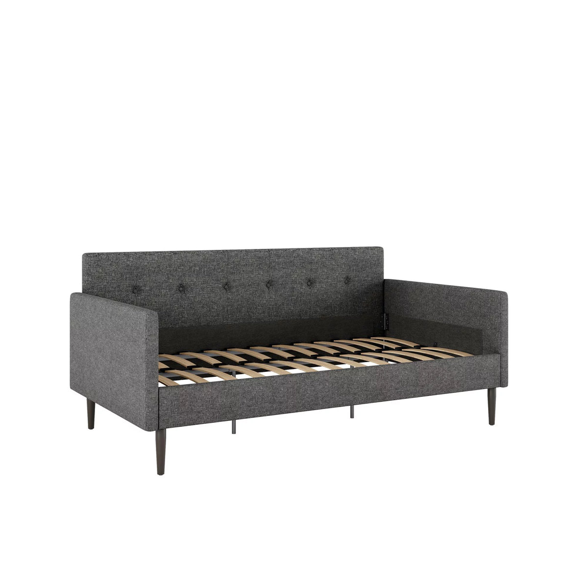 Gray Linen Twin Size Upholstered Daybed W192