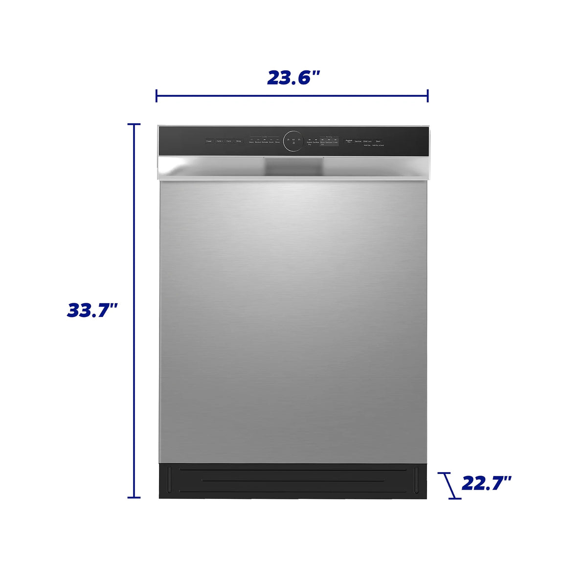 24" Front Control Built-in Dishwasher Stainless Steel F54846