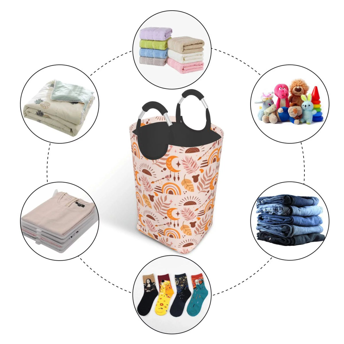 50L Rectangular Waterproof Foldable Laundry Hamper L8802