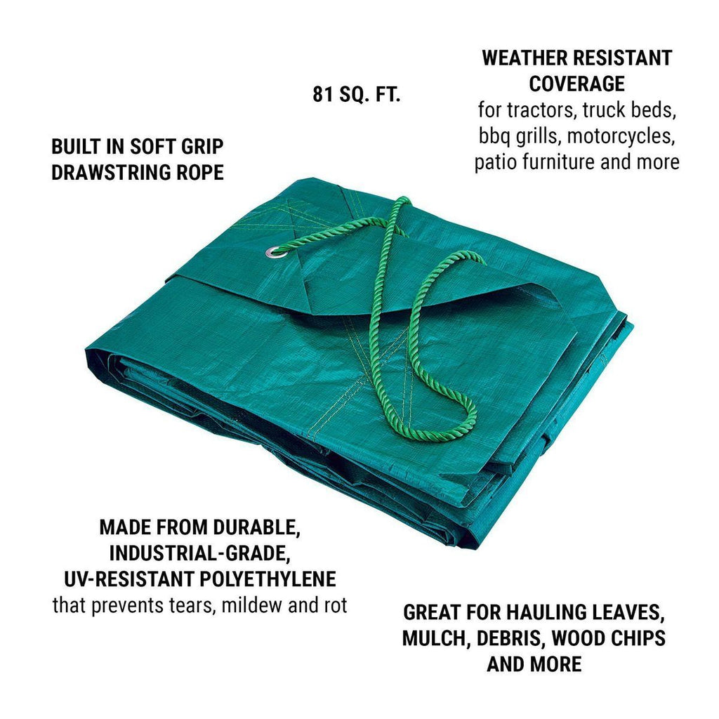 9 ft. x 9 ft. Weather-Resistant Drawstring Tarp S89071