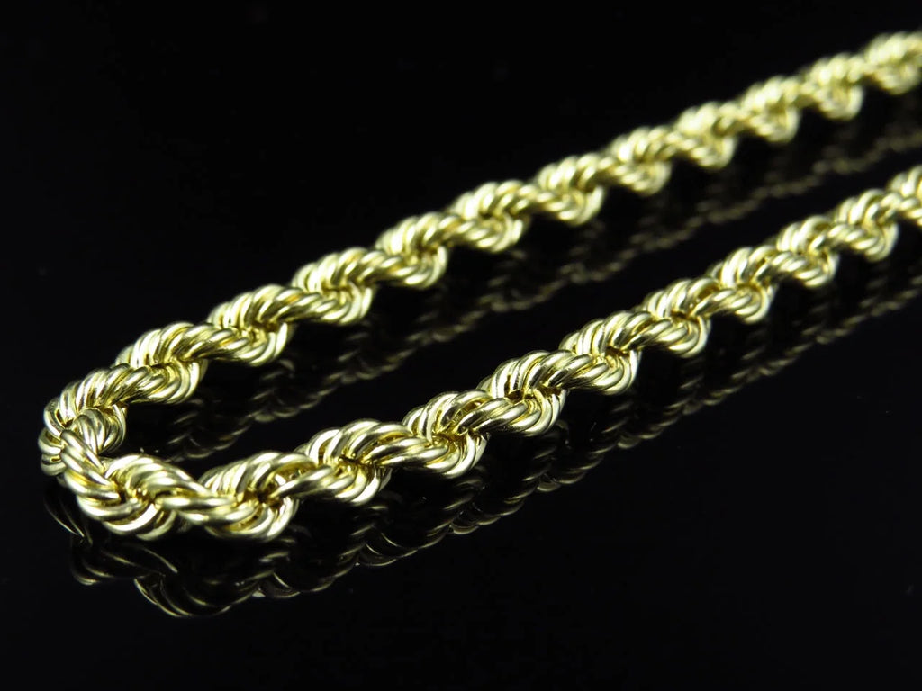 1/20th 10K Yellow Gold Hollow Rope Chain M5468