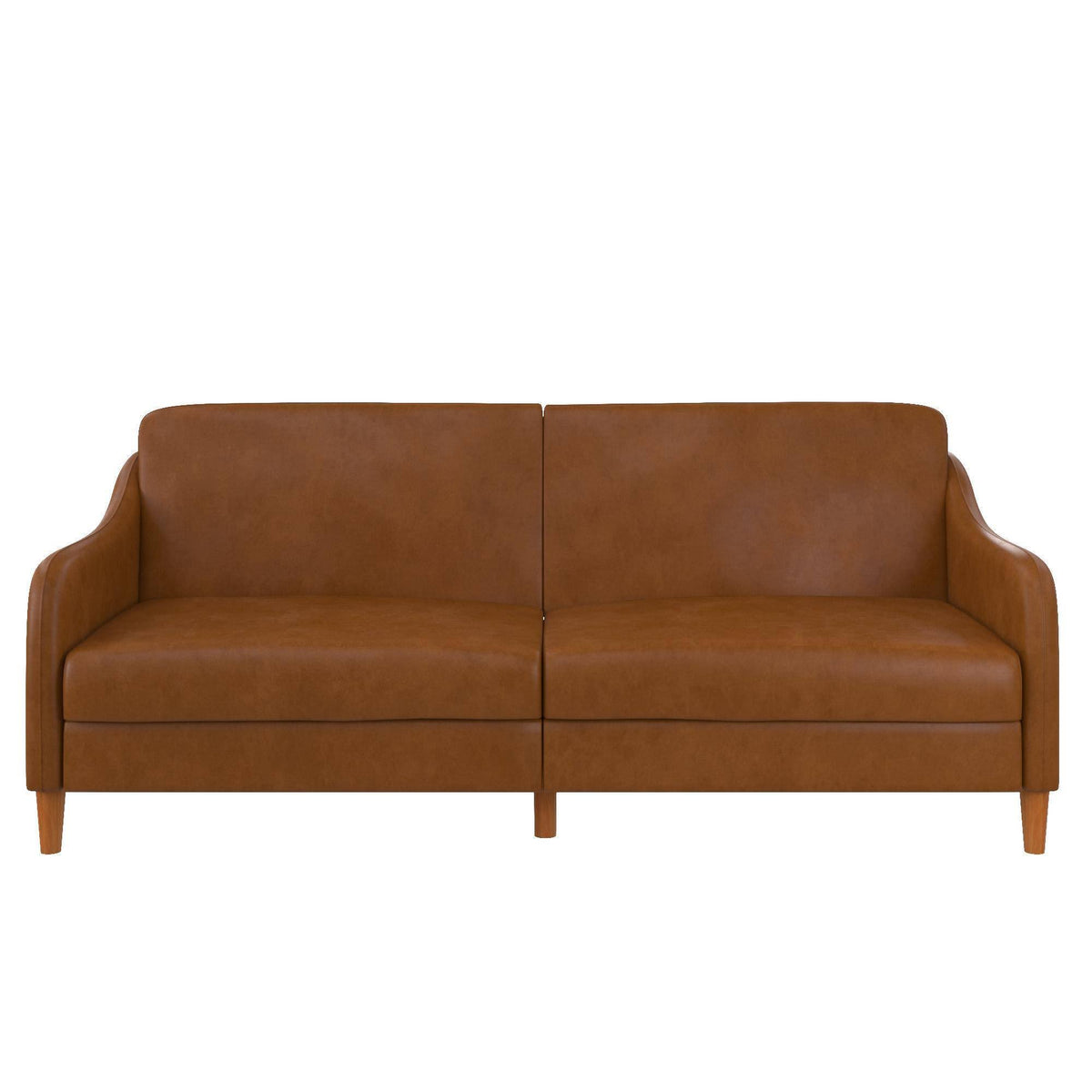 Camel Faux Leather Futon A1525