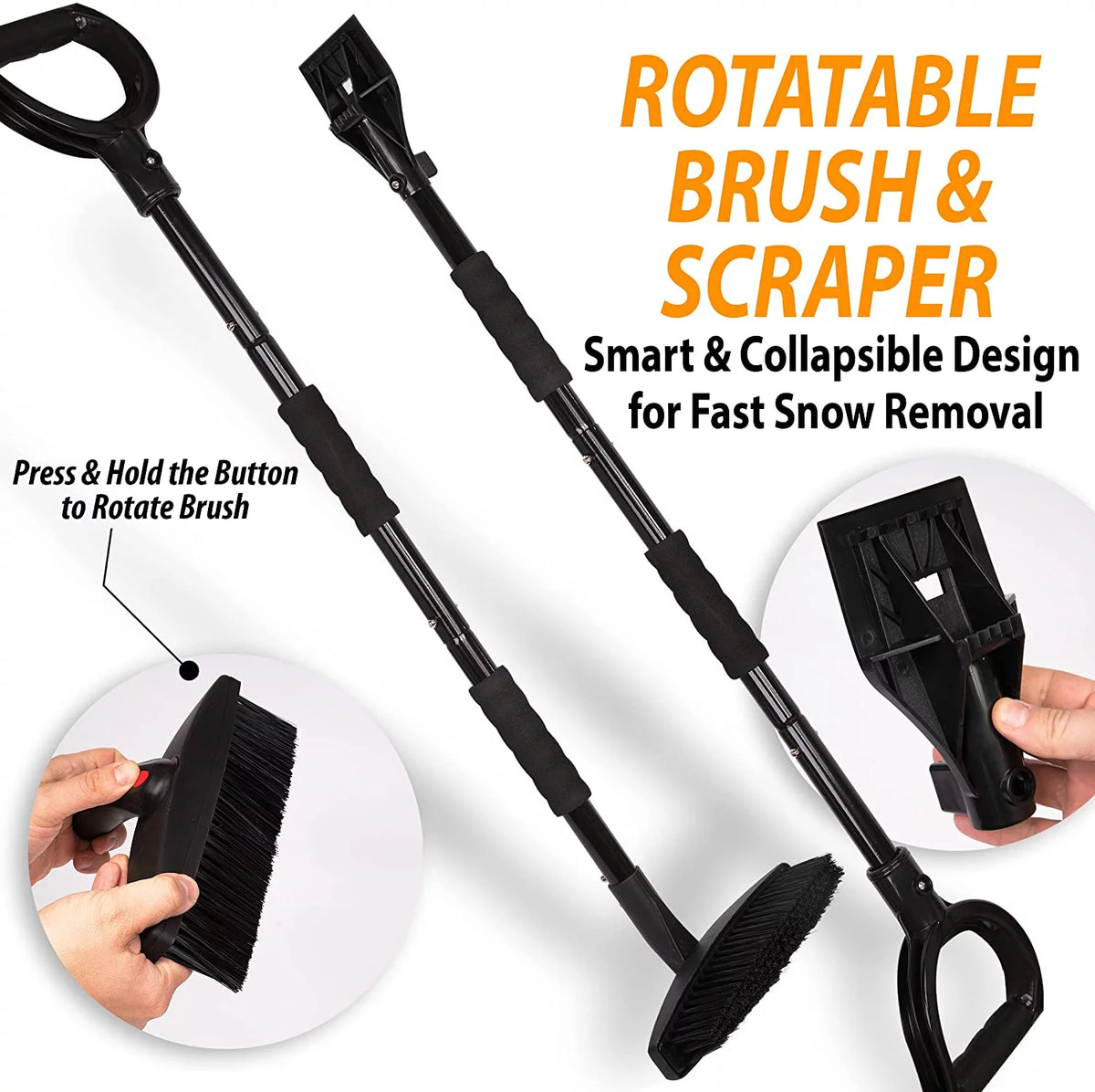 3-in-1 Snow Shovel Brush Kit with Ice Scraper V5792