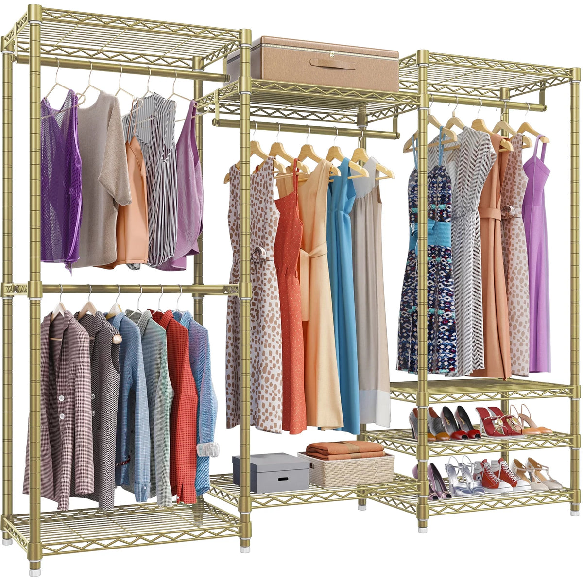 Portable Closet Wardrobe Heavy Duty Clothes Rack F57573