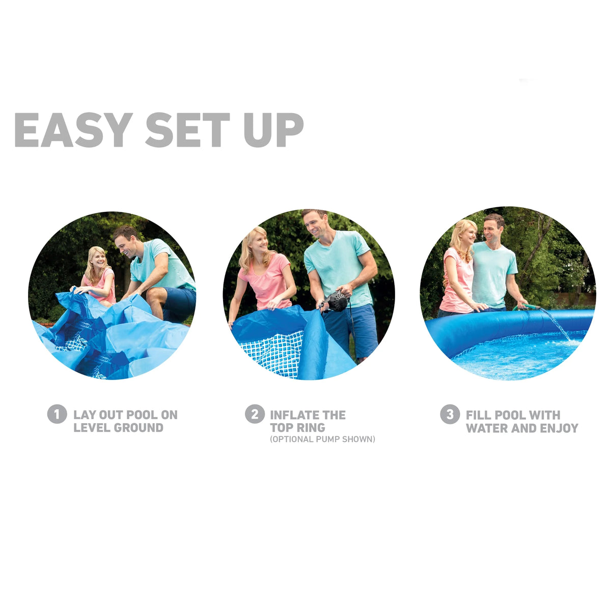 12ft x 30in Inflatable Swimming Pool with Filter Pump I301570