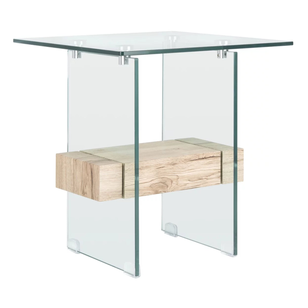 Glass 2-Tier Accent Table V375
