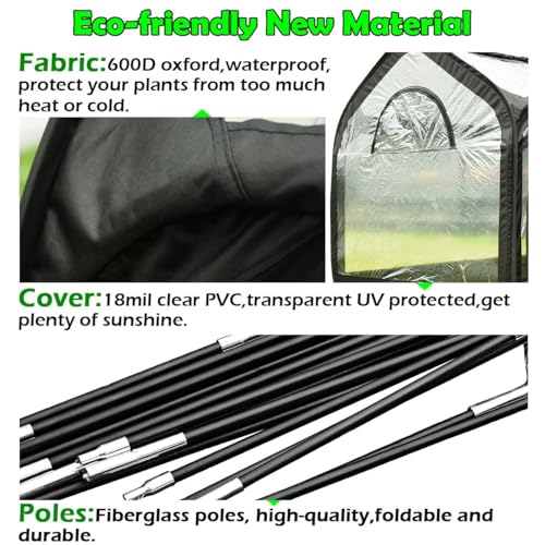 Green 8.2x4.1x4.4 FT Pop-up Greenhouse V23835