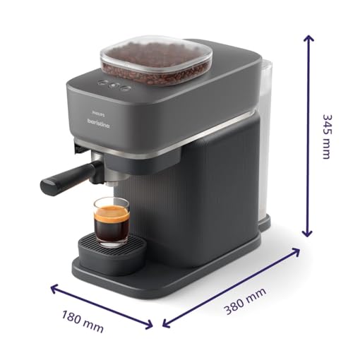 Black Espresso Machine with Milk Frother Bundle U335