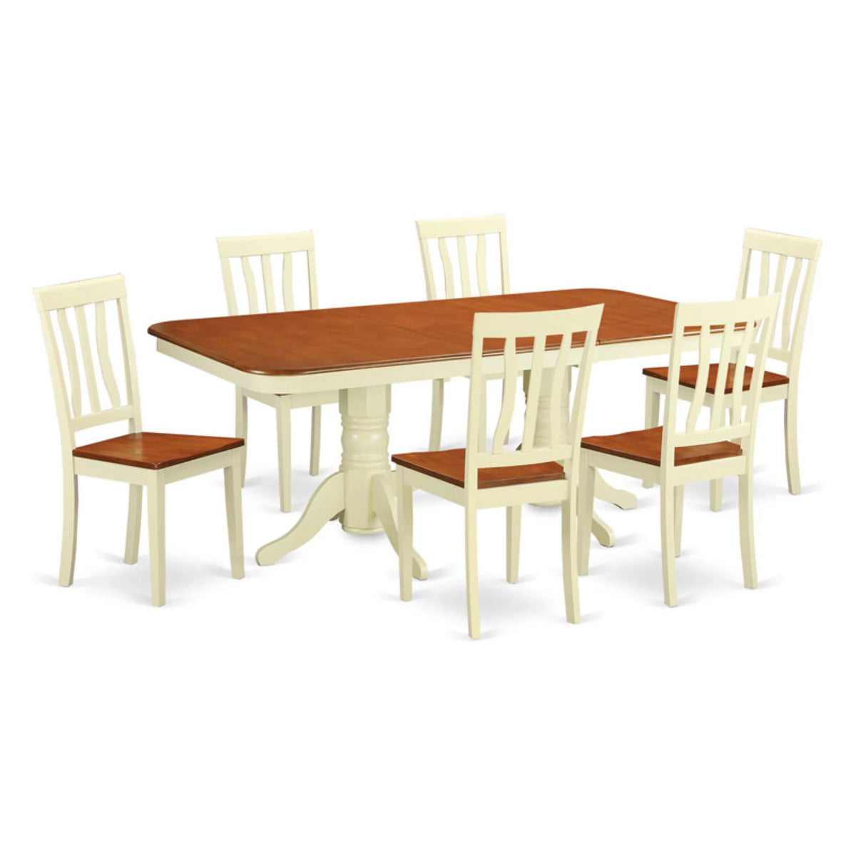 7 Piece Dining Table Set with 6 Chairs E48937
