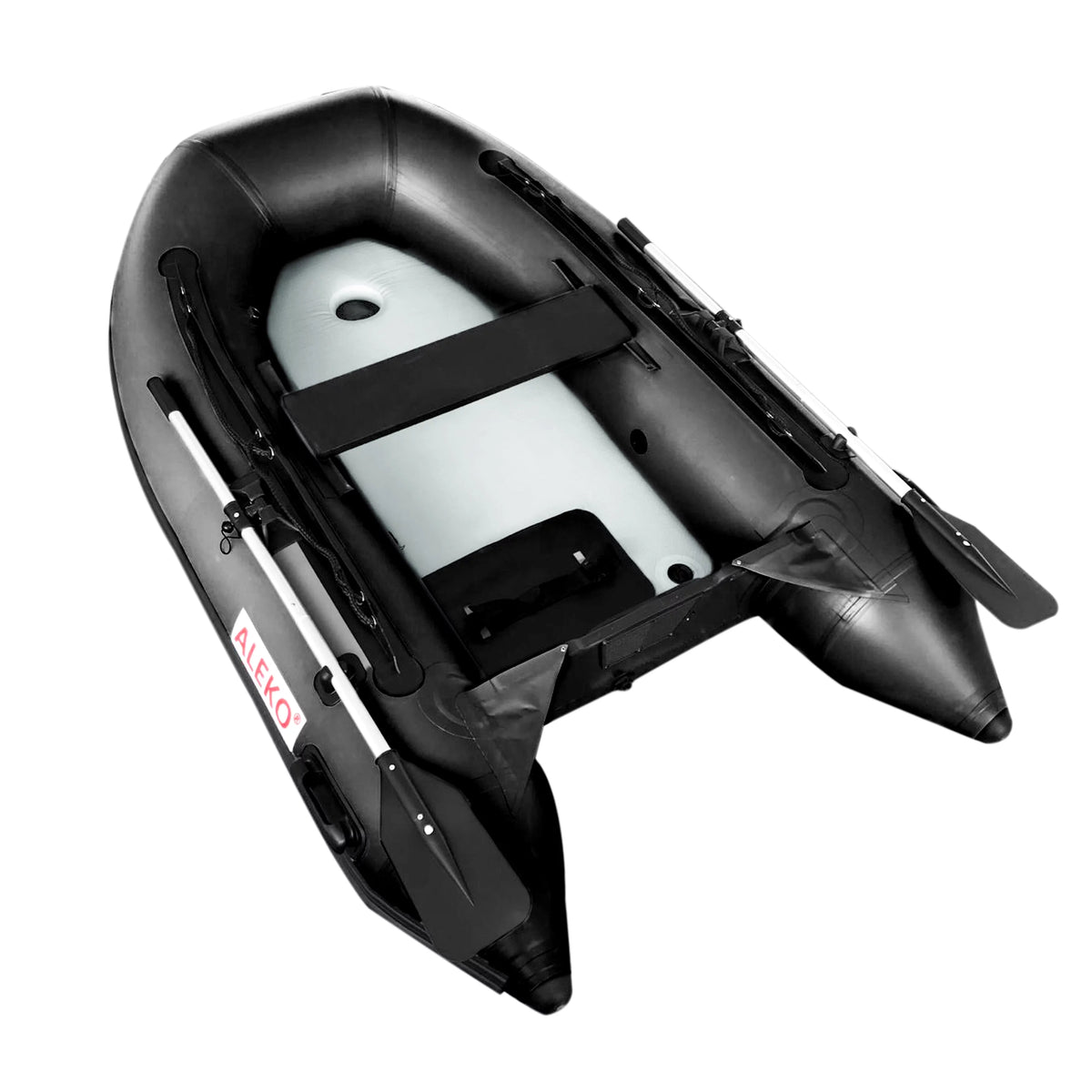 Inflatable Air Floor Fishing Boat 8.4 Foot Black C277432