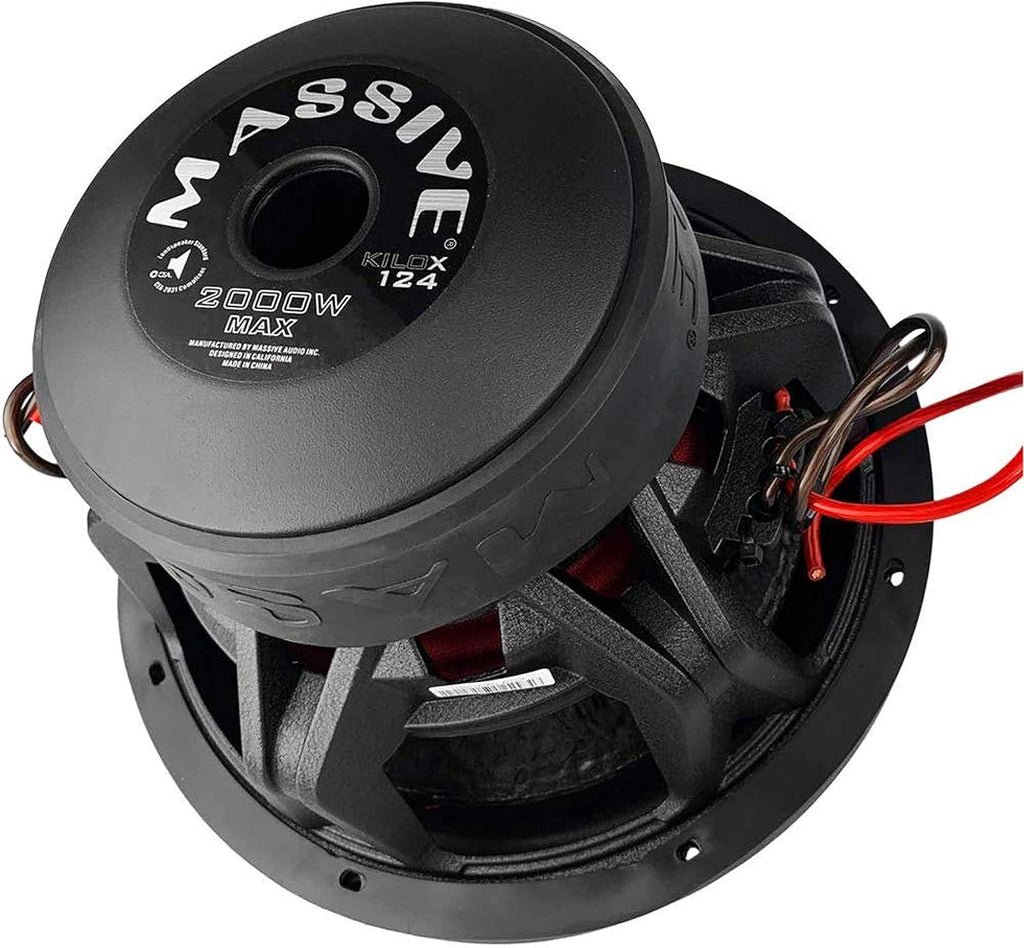 12 Inch Car Audio Subwoofer, 1000 Watt RMS, Dual 4 Ohm V388