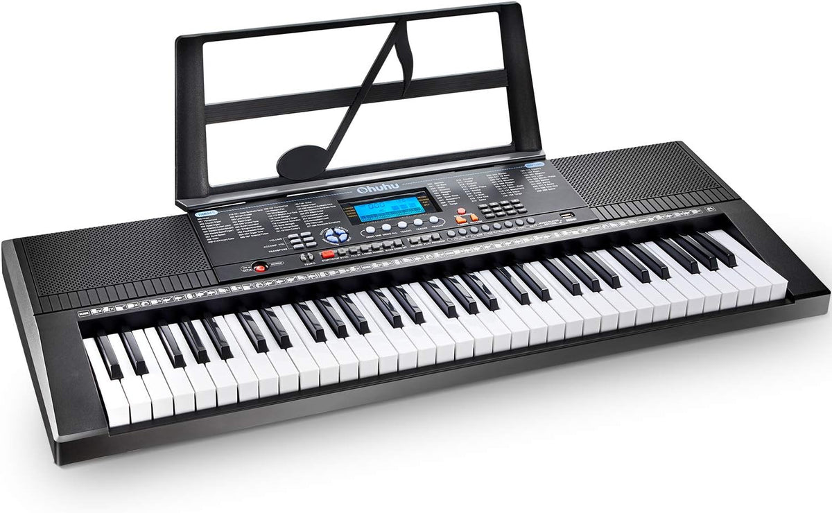 61 Keys Electric Keyboard Piano with Headphone Jack, USB Port, Teaching Modes Y85449