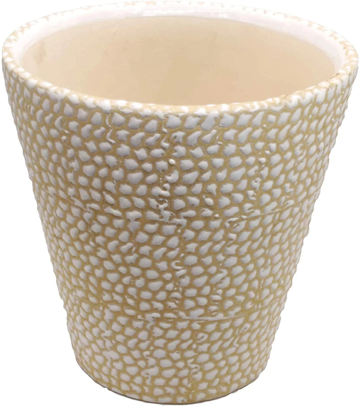 Ceramic Flower Pot Planter Vase Set of 2 8 Inch Cream S79045