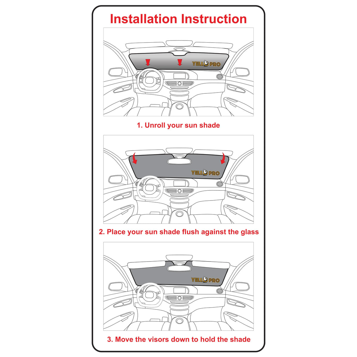 Front Windshield Sunshade for Toyota RAV4 SUV D2796