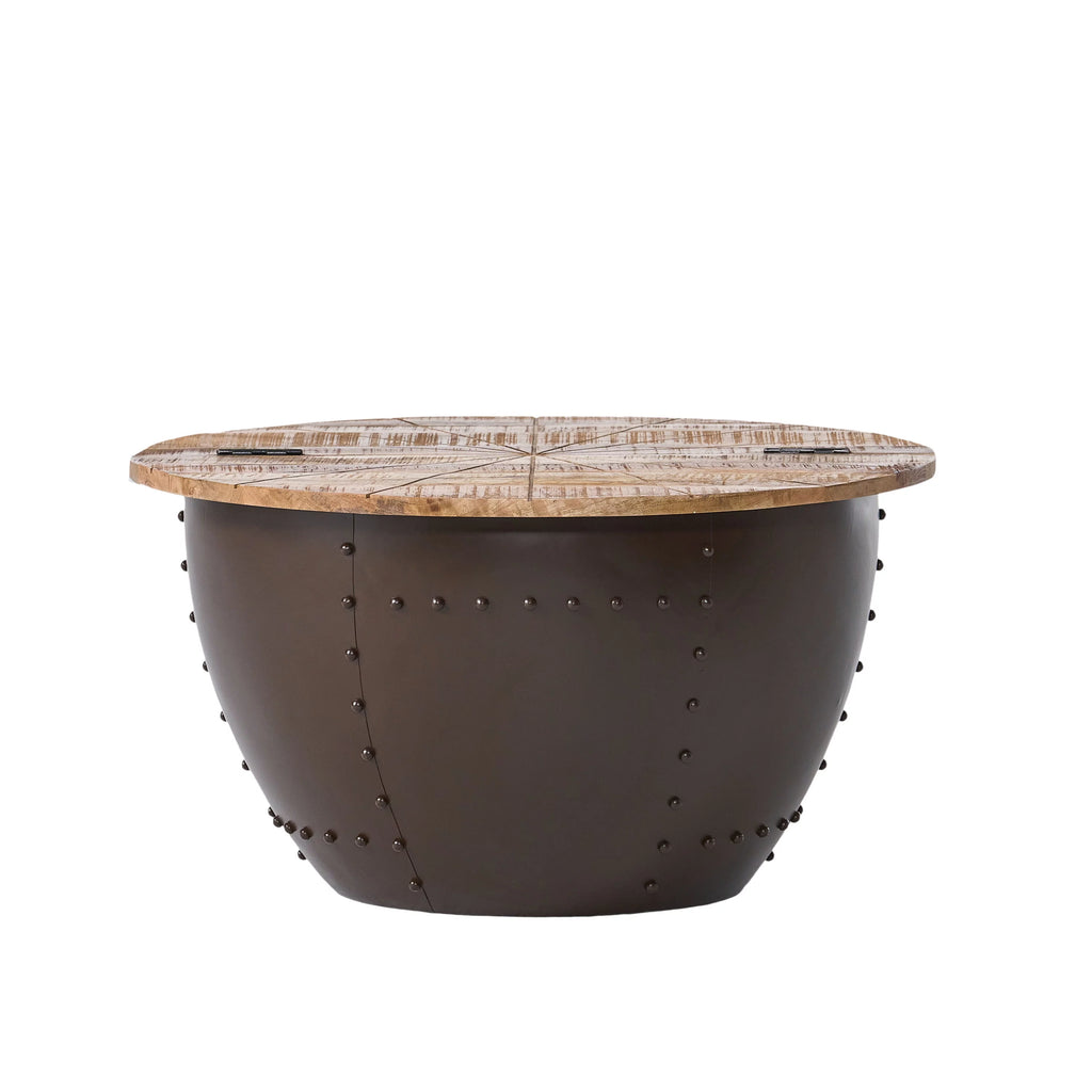 Handcrafted Mango Wood and Iron Accent Table Y550821