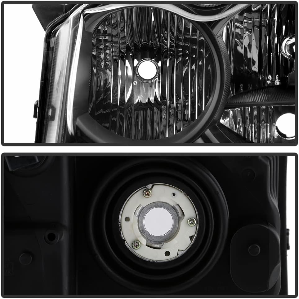 Black Replacement Headlights Driver + Passenger Side I3118