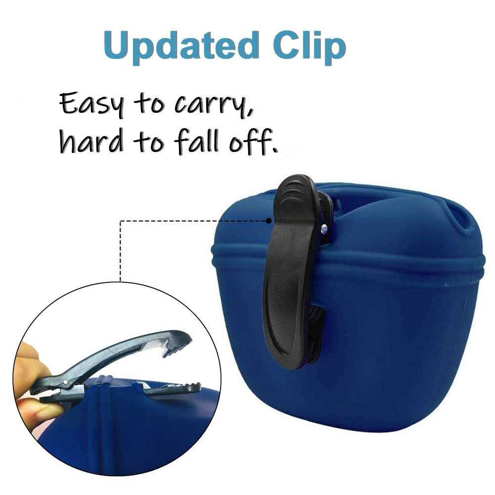 Silicone Dog Treat Pouch with Magnetic Closure and Waist Clip Q93195