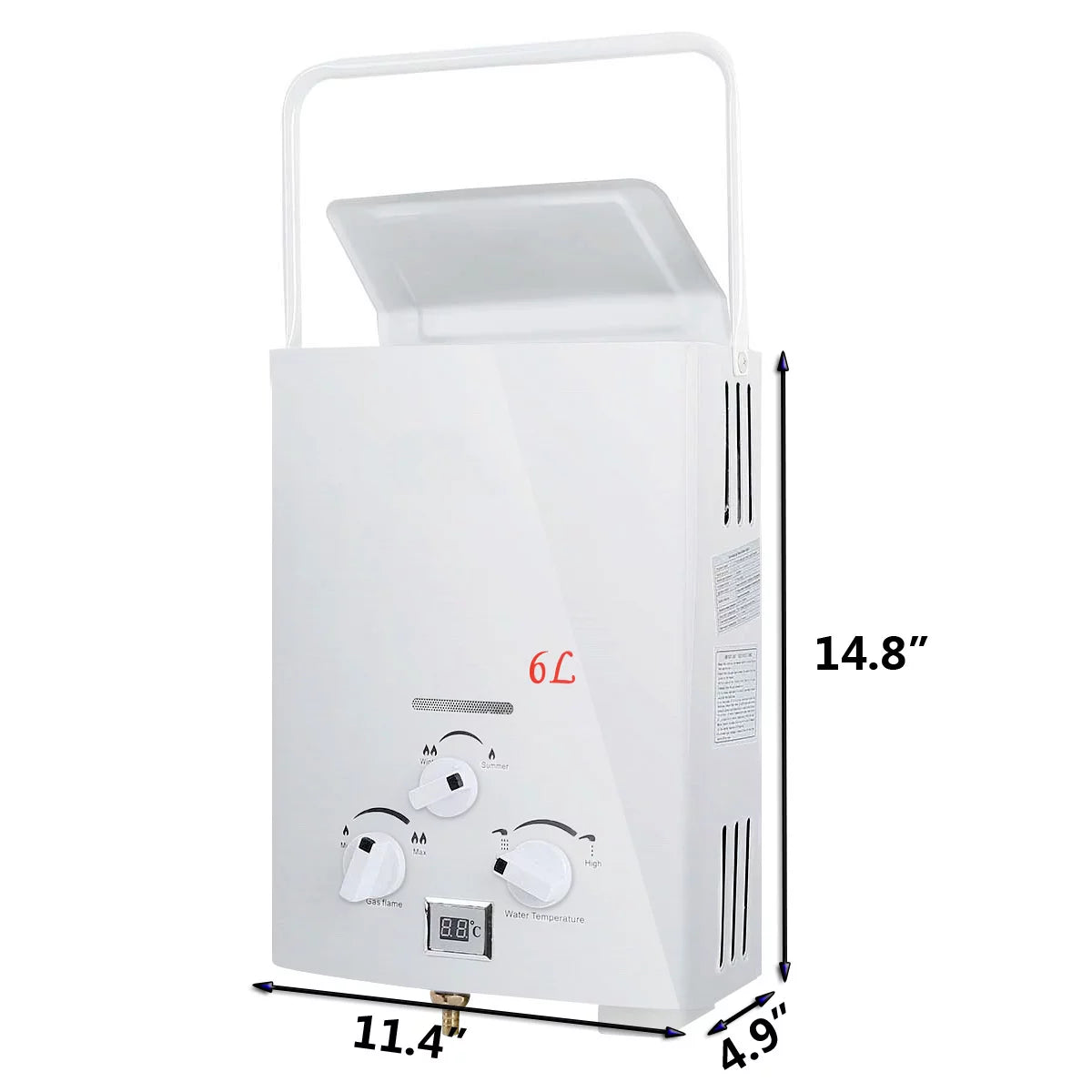 1.6 GPM 6L Portable Tankless LPG Water Heater R312163