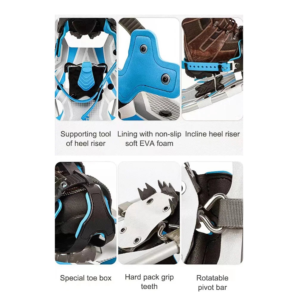Aluminum Alloy AntiSlip Adjustable Snow Shoes H666