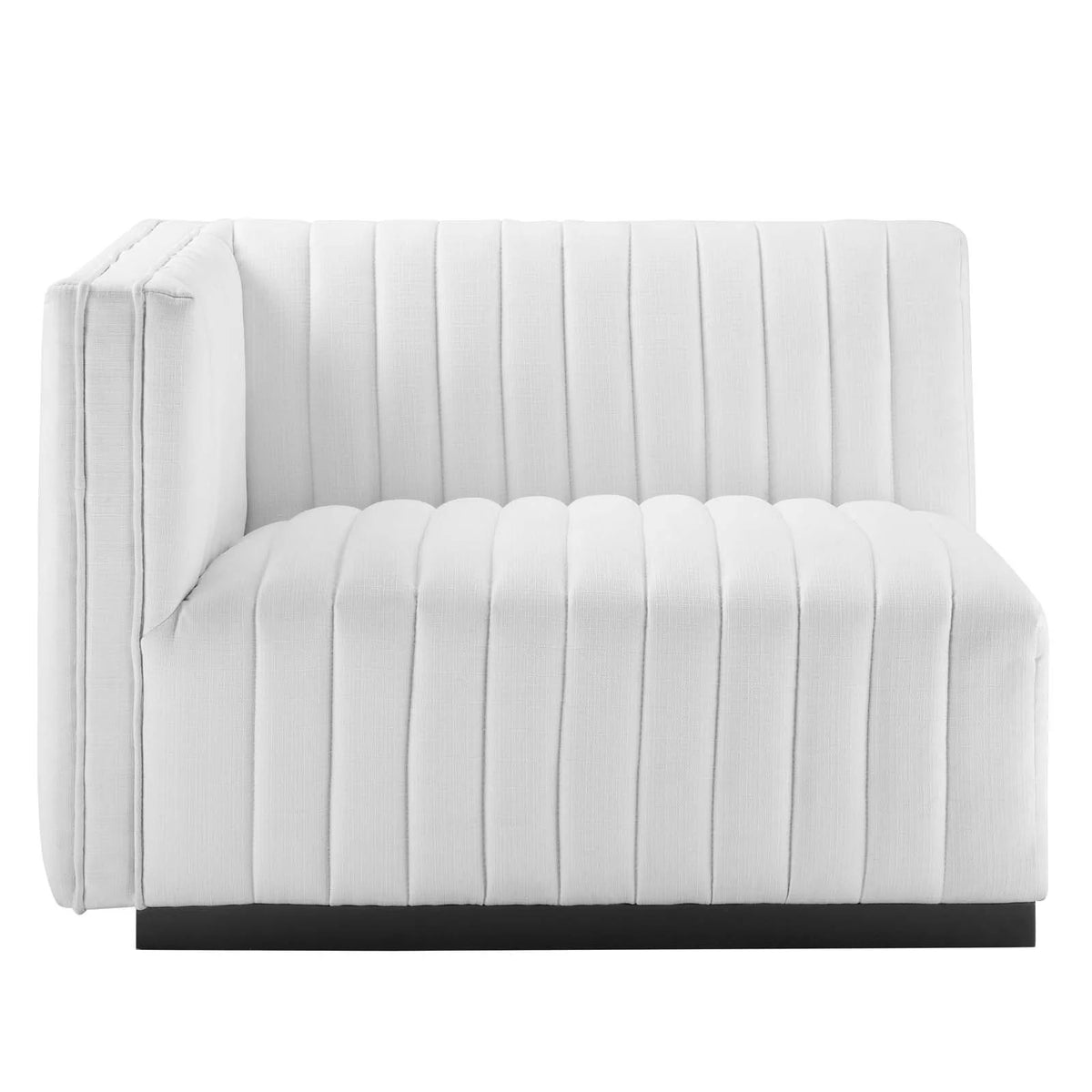 4-Piece L-Shaped Channel Tufted Fabric Sectional T486
