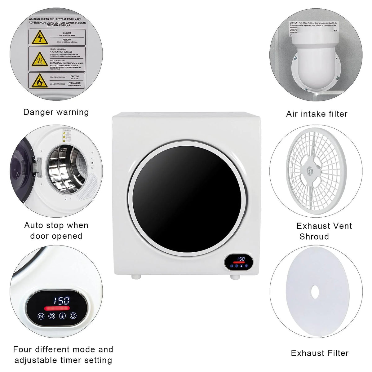2.6 cu.ft Compact Laundry Dryer P907361