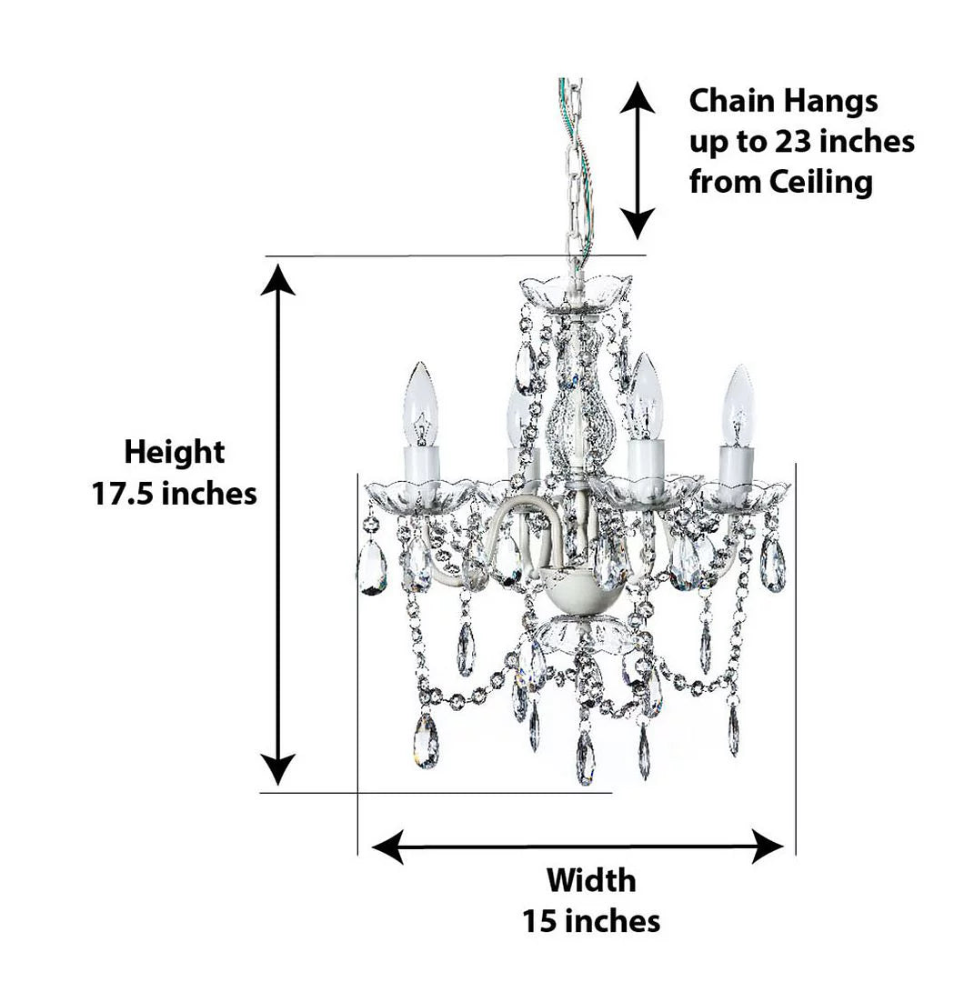 Clear 4 Light Acrylic Crystal Chandelier A3091