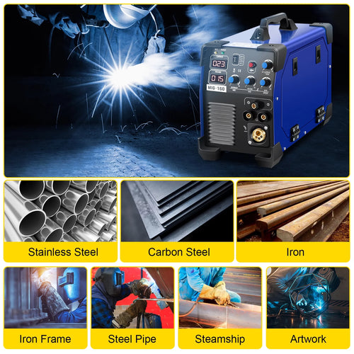 160 Amp 3 in 1 MIG TIG Arc Welder 110V/220V DC Welding Machine N30459