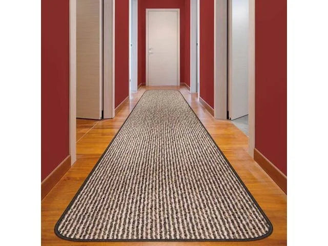 Skid-Resistant Carpet Runner Black Ripple 18 ft. x 36 in. K129