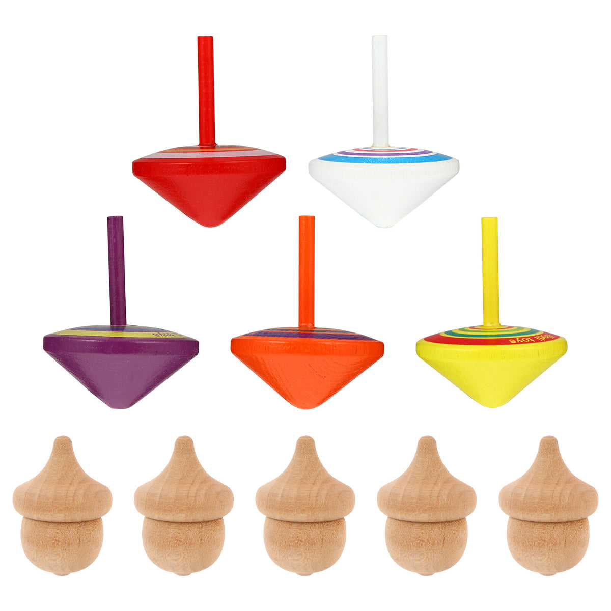10pcs Wooden Tops Toy S94818