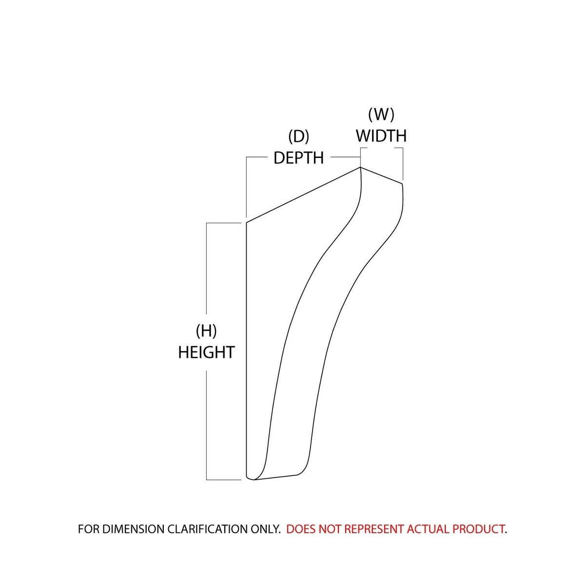 Large Plain Wood Corbel P238695