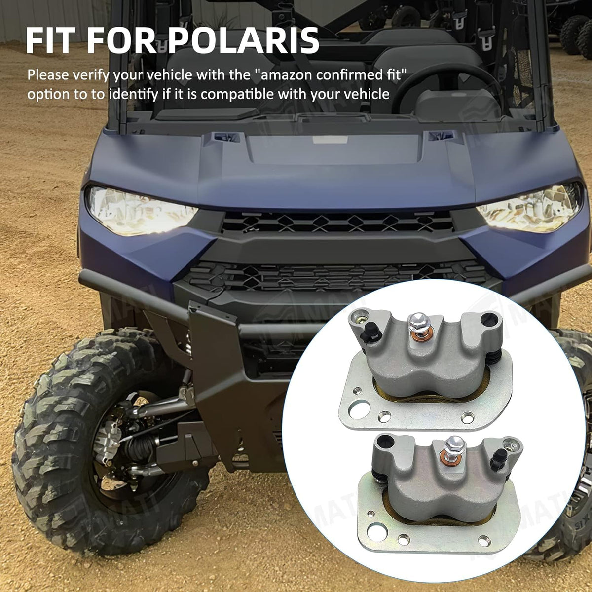 Front Left Right Brake Calipers for Polaris Ranger 500 570 700 EV LEV Sportsman ACE 325 570 900 GEM EM1400 LSV MVRS 700 800 Q6543