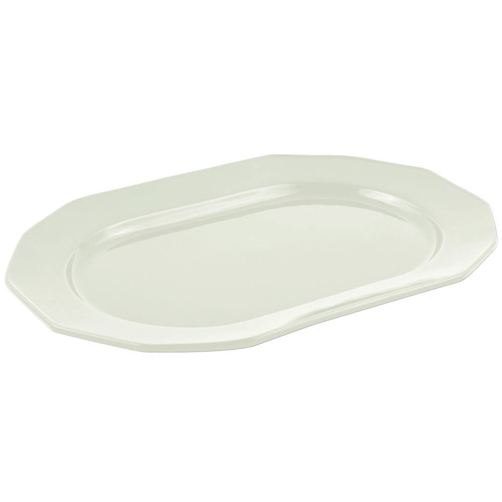 Ivory Sandstone Finish Cast Aluminum Long Prism Tray R206502