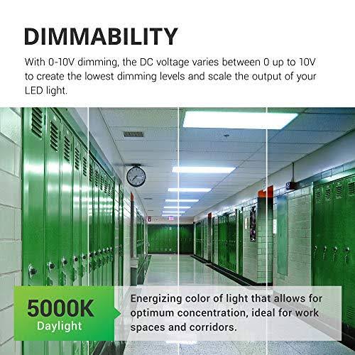 6 Pack LED Ceiling Panel, 2x4 ft, 50W, Dimmable, 5500 lm, 5000K Daylight, Direct Wire N531078