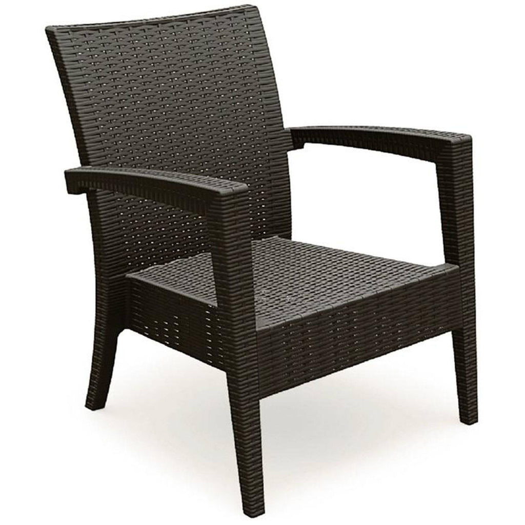 Brown Resin Club Chair Set of 2 D692932