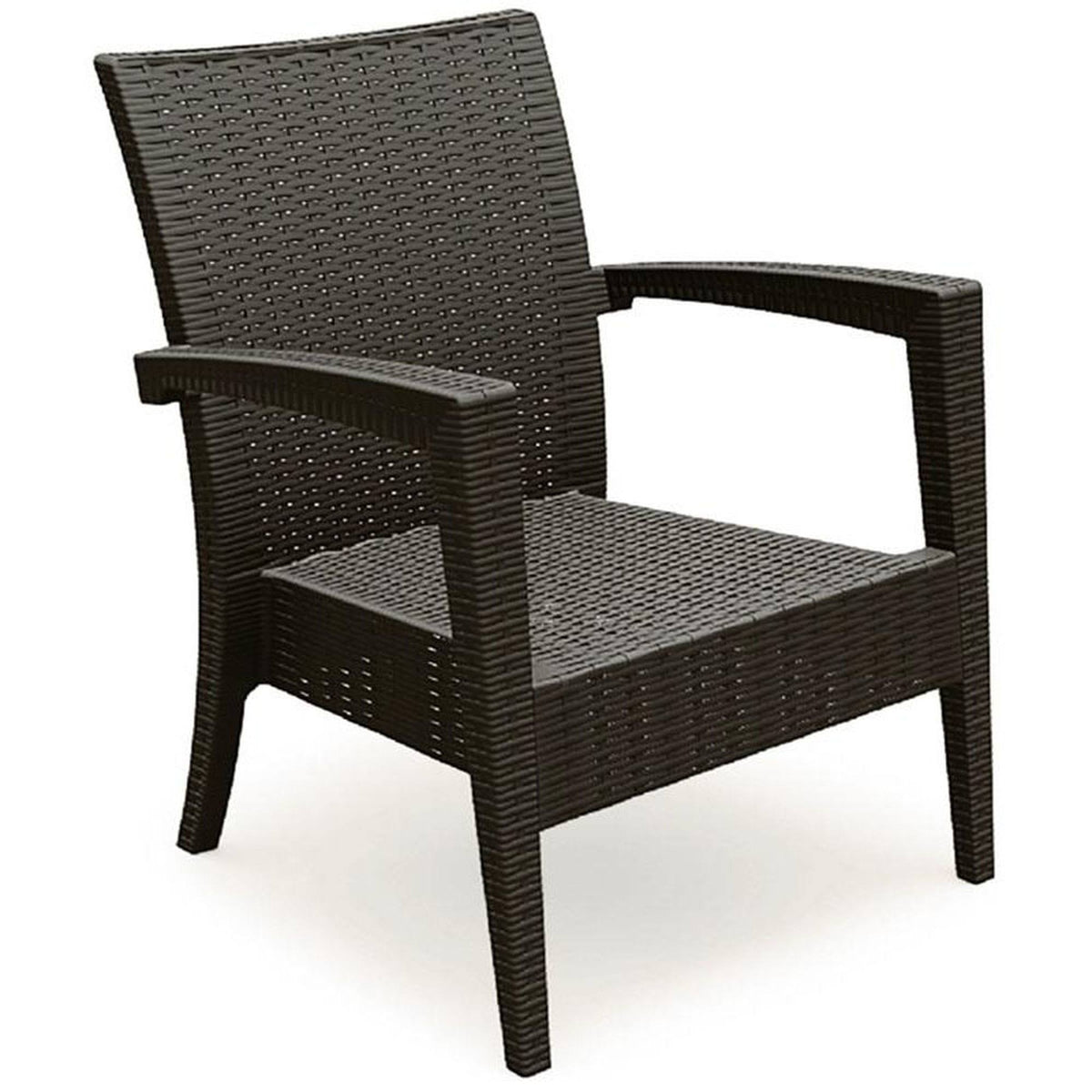 Brown Resin Club Chair Set of 2 D692932