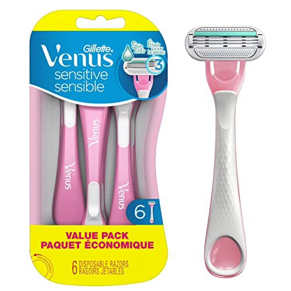 Sensitive Disposable Razors for Women, 6 Count, 2 Pack Y931970