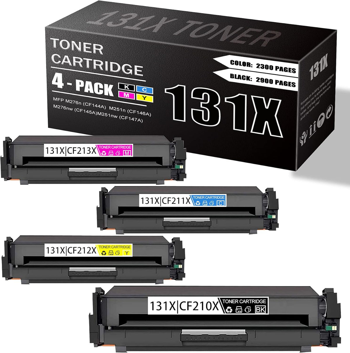 4 Pack Compatible Toner Cartridge for HP Printer U211