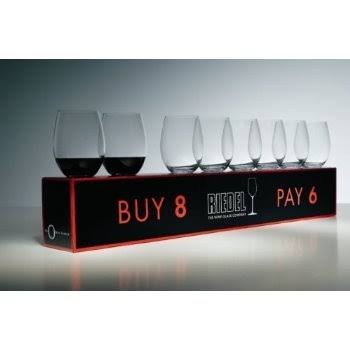 O Wine Tumbler Cabernet/Merlot Glasses - Set of 8 T97254