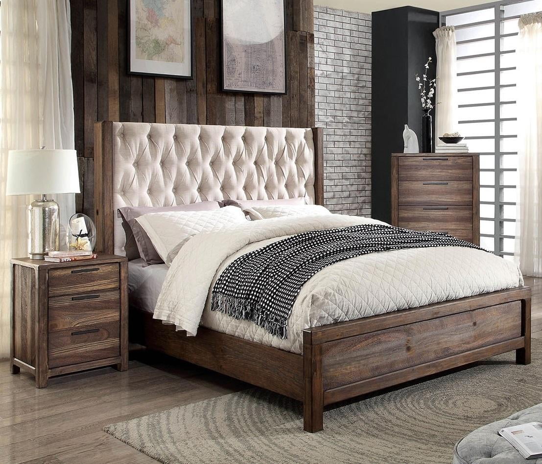 Solid Wood King Bedroom Set 3pcs S5408