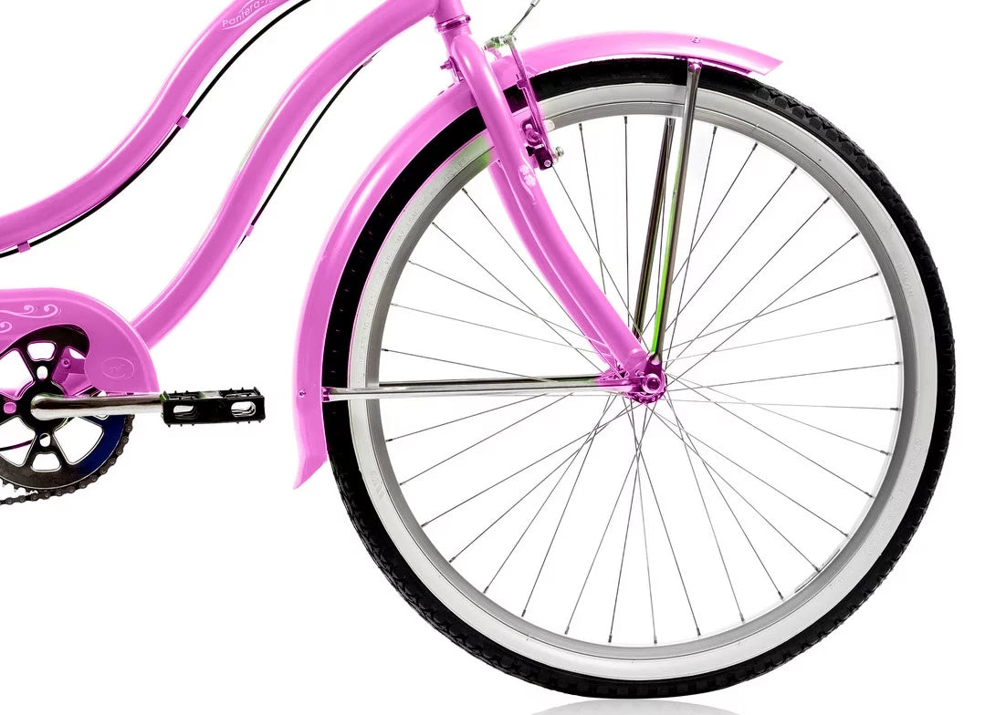26 In. 7 Speed Beach Cruiser with Fender - Pink L418595