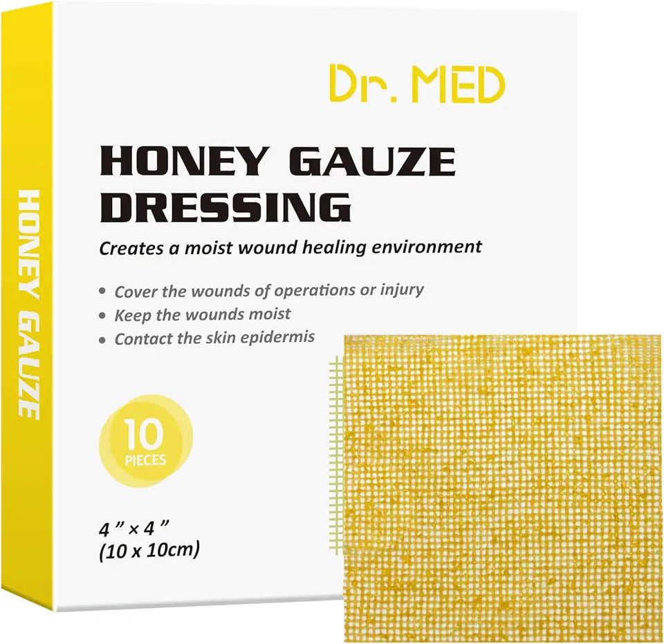 Honey Gauze Dressing 4" x 4", 10 Pcs/Box Medical Bandage K6567