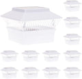 White 4 Pack Solar LED Fence Post Cap Lights U4104