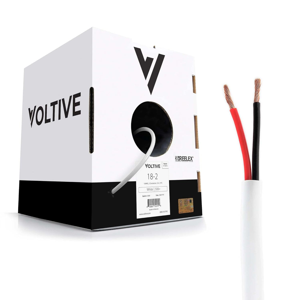 16 AWG 2 Conductor Oxygen-Free Copper Speaker Wire, 500 Foot, White Q812071