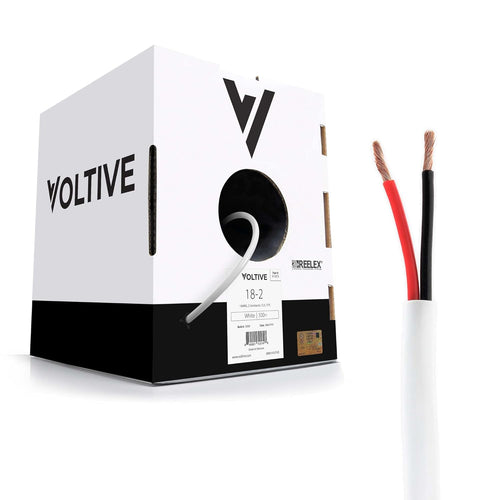 16 AWG 2 Conductor Oxygen-Free Copper Speaker Wire, 500 Foot, White Q812071