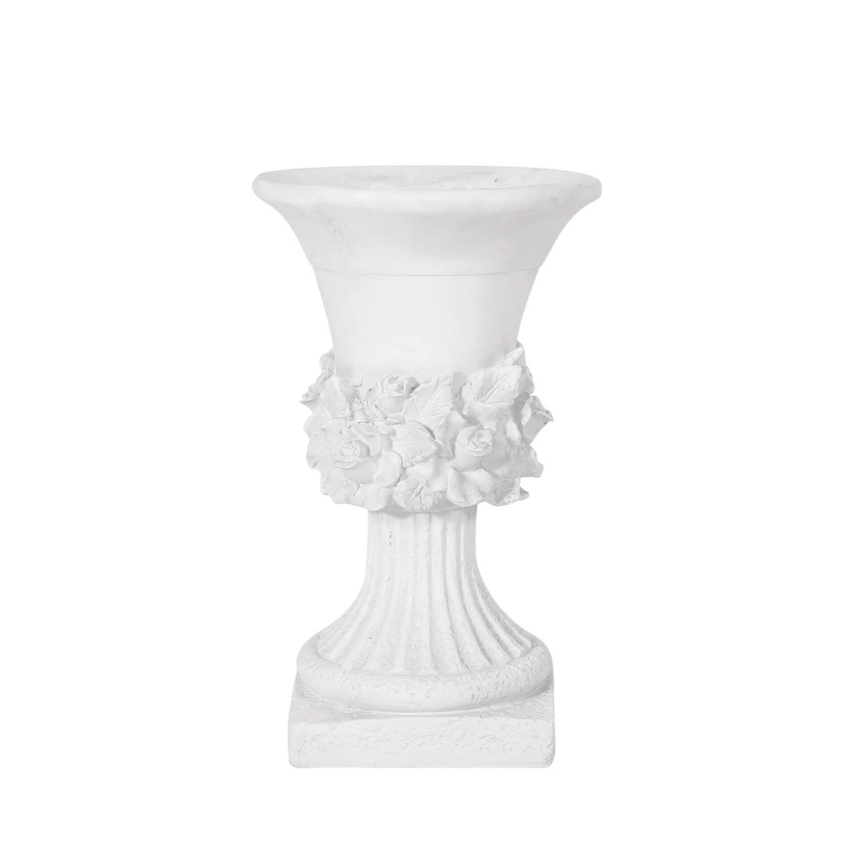Lightweight Concrete Urn Planter Antique White V8056