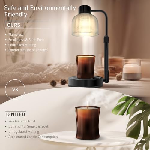 Adjustable Height Dimmable Candle Warmer Lamp with Timer E702304