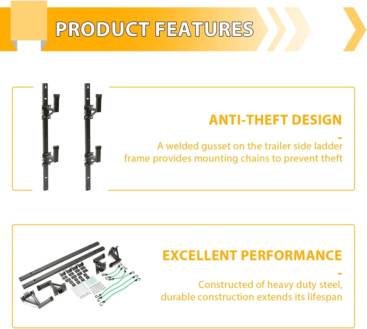 Adjustable Trailer Ladder Rack A94914